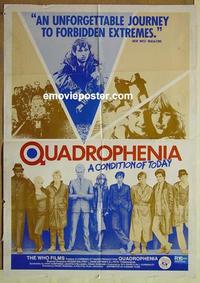 e299 QUADROPHENIA Australian one-sheet movie poster '79 The Who, rock 'n' roll!