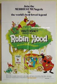 e310 ROBIN HOOD Australian one-sheet movie poster R83 Walt Disney cartoon!