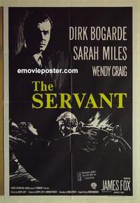 e326 SERVANT Australian one-sheet movie poster '64 James Fox, Dirk Bogarde