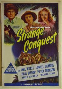 e344 STRANGE CONQUEST Australian one-sheet movie poster '46 Jane Wyatt