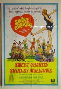e352 SWEET CHARITY Australian one-sheet movie poster '69 Fosse, Shirley MacLaine