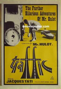 e372 TRAFFIC Australian one-sheet movie poster '73 Jacques Tati as Mr. Hulot!
