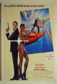 e377 VIEW TO A KILL Australian one-sheet movie poster '85 Moore as James Bond!