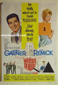 e383 WHEELER DEALERS Australian one-sheet movie poster '63 James Garner, Remick