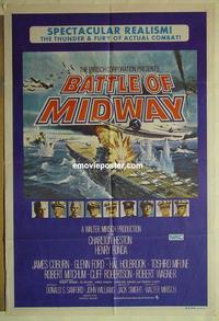 e098 BATTLE OF MIDWAY Australian one-sheet movie poster '42 Henry Fonda