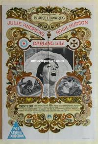 e142 DARLING LILI Australian one-sheet movie poster '70 Julie Andrews, Rock Hudson