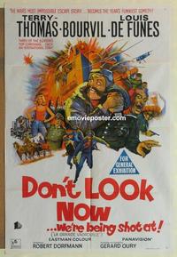 e151 DON'T LOOK NOW WE'RE BEING SHOT AT Australian one-sheet movie poster '66