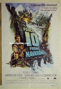 e173 FORCE 10 FROM NAVARONE Australian one-sheet movie poster '78 Shaw, Ford