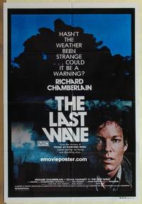 e235 LAST WAVE Australian one-sheet movie poster '77 Peter Weir cult classic!