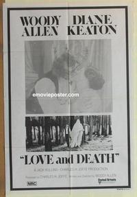 e244 LOVE & DEATH Australian one-sheet movie poster 75 Woody Allen, Diane Keaton