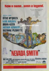 e271 NEVADA SMITH Australian one-sheet movie poster '66 Steve McQueen western
