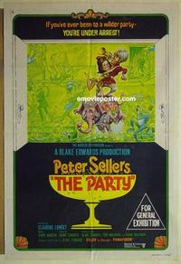 e284 PARTY Australian one-sheet movie poster '68 Peter Sellers, Blake Edwards