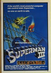 e347 SUPERMAN 3 Australian one-sheet movie poster '83 Chris Reeve, Richard Pryor
