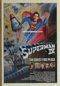 e348 SUPERMAN 4 Australian one-sheet movie poster '87 Christopher Reeve
