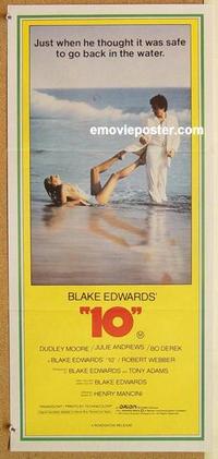 e397 '10' Australian daybill movie poster '79 Dudley Moore, sexy Bo Derek!