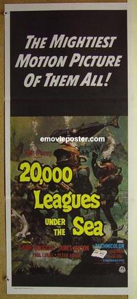 e399 20,000 LEAGUES UNDER THE SEA Australian daybill movie poster R70s Verne