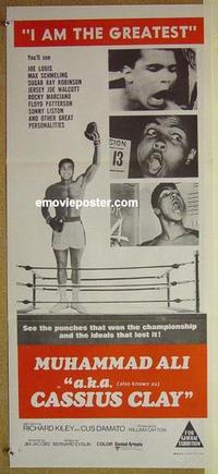 e411 AKA CASSIUS CLAY Australian daybill movie poster '70 Muhammad Ali!