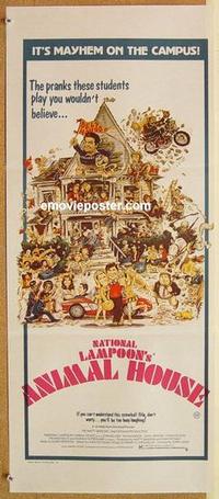 e425 ANIMAL HOUSE Australian daybill movie poster '78 John Belushi, Landis classic!