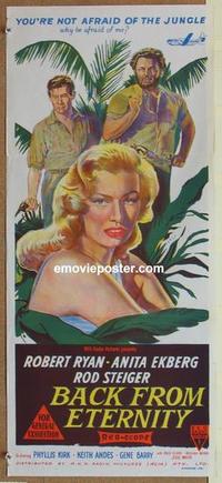 e435 BACK FROM ETERNITY Australian daybill movie poster '56 ooh that Ekberg