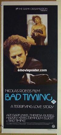 e439 BAD TIMING Australian daybill movie poster '80 cool different image!