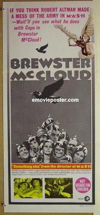e482 BREWSTER McCLOUD Australian daybill movie poster '71 Robert Altman