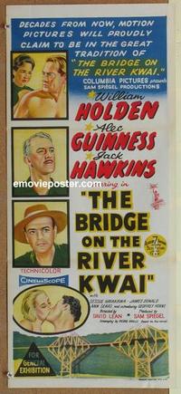 e485 BRIDGE ON THE RIVER KWAI Australian daybill movie poster '58 Holden