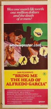 e487 BRING ME THE HEAD OF ALFREDO GARCIA Australian daybill movie poster '74