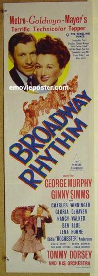 e488 BROADWAY RHYTHM Australian daybill movie poster '44 George Murphy, Simms
