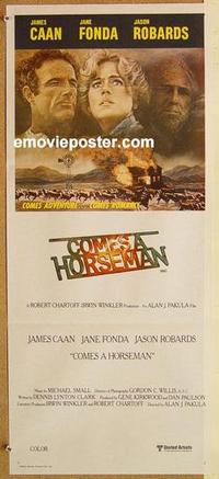 e528 COMES A HORSEMAN Australian daybill movie poster '78 Caan, Jane Fonda