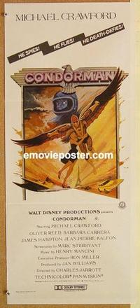 e531 CONDORMAN Australian daybill movie poster '81 Michael Crawford, Disney