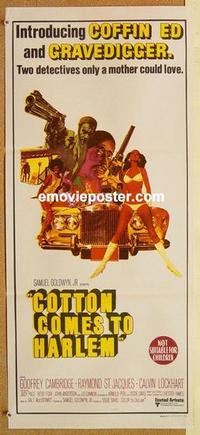 e536 COTTON COMES TO HARLEM Australian daybill movie poster '70 Cambridge