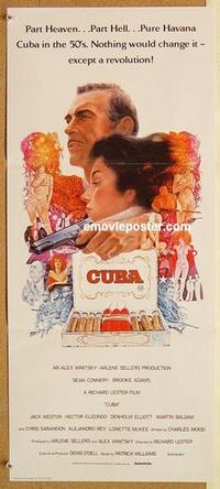 e542 CUBA Australian daybill movie poster '79 Sean Connery, Brooke Adams