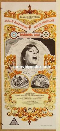 e545 DARLING LILI Australian daybill movie poster '70 Julie Andrews, Hudson