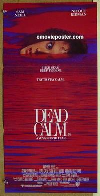 e549 DEAD CALM Australian daybill movie poster '89 Nicole Kidman, Sam Neill