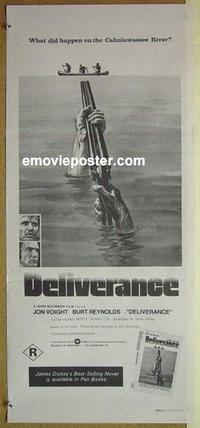 e555 DELIVERANCE Australian daybill movie poster R70s Jon Voight, Reynolds