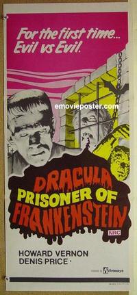e566 DRACULA PRISONER OF FRANKENSTEIN Australian daybill movie poster '72 Jesus Franco