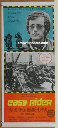 e569 EASY RIDER Australian daybill movie poster '69 Peter Fonda, Hopper