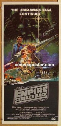 e571 EMPIRE STRIKES BACK Australian daybill movie poster '80 George Lucas