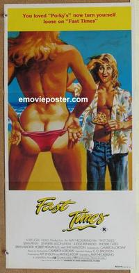 e591 FAST TIMES AT RIDGEMONT HIGH Australian daybill movie poster '82 Penn