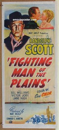 e595 FIGHTING MAN OF THE PLAINS Australian daybill movie poster '49 Scott