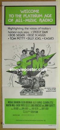 e607 FM Australian daybill movie poster '78 Martin Mull, radio rock 'n' roll