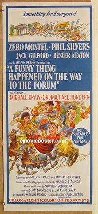 e623 FUNNY THING HAPPENED ON THE WAY TO THE FORUM Australian daybill movie poster '66