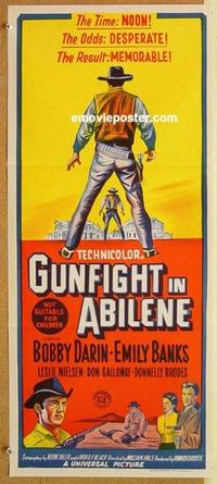 e658 GUNFIGHT IN ABILENE Australian daybill movie poster '67 Bobby Darin