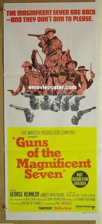 e660 GUNS OF THE MAGNIFICENT SEVEN Australian daybill movie poster '69
