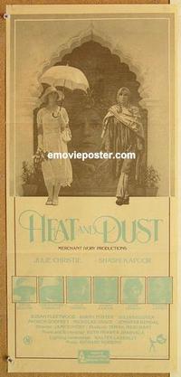 e672 HEAT & DUST Australian daybill movie poster '83 Julie Christie