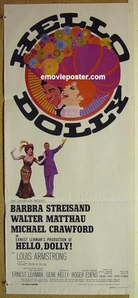 e677 HELLO DOLLY Australian daybill movie poster '70 Streisand, Matthau