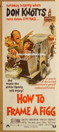 e690 HOW TO FRAME A FIGG Australian daybill movie poster '71 Don Knotts