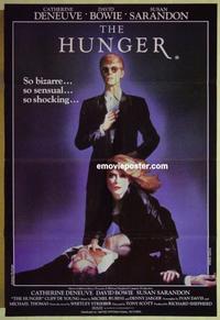 e214 HUNGER Australian one-sheet movie poster '83 Catherine Deneuve, David Bowie