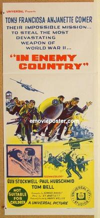 e702 IN ENEMY COUNTRY Australian daybill movie poster '68 Tony Franciosa