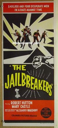 e725 JAILBREAKERS Australian daybill movie poster '59 Hutton, AIP classic!